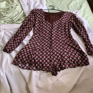 Burgundy romper by LUCCA